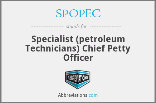 What is the abbreviation for specialist (petroleum technicians) chief petty officer?